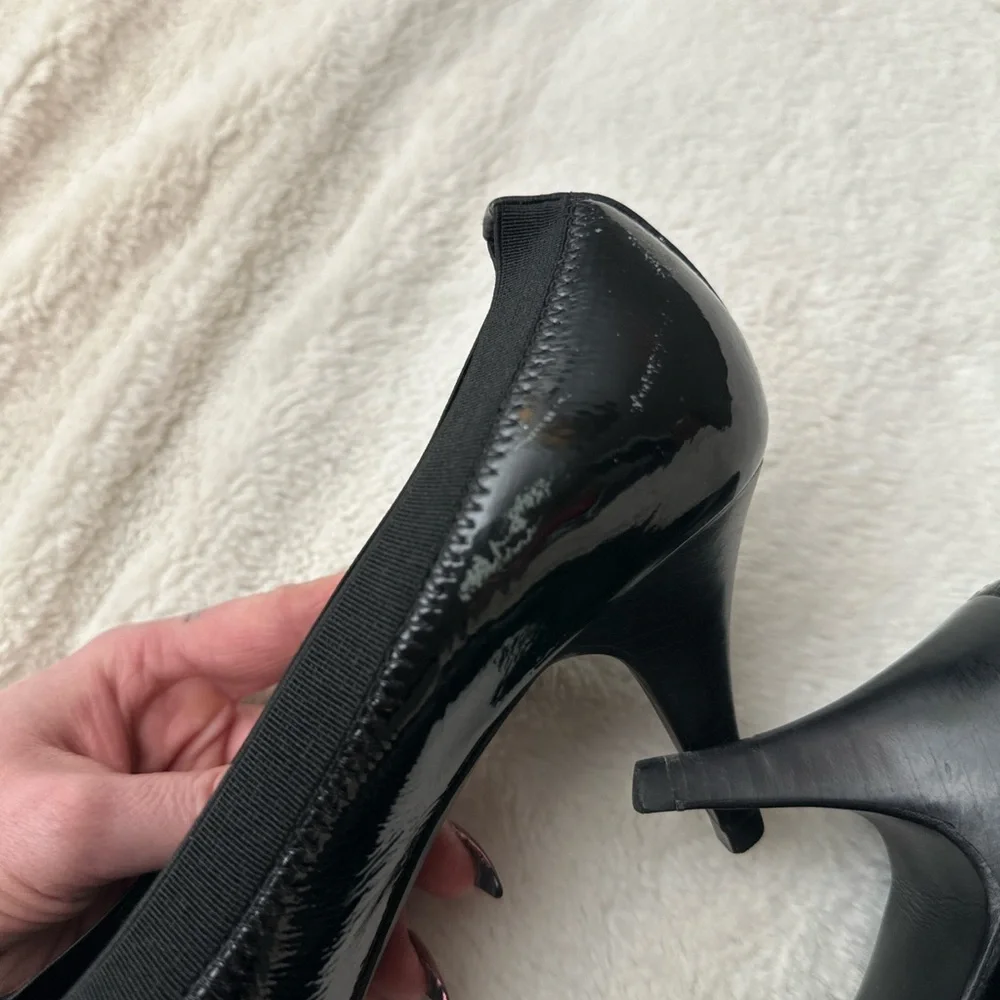 Tory Burch Caroline black leather heels